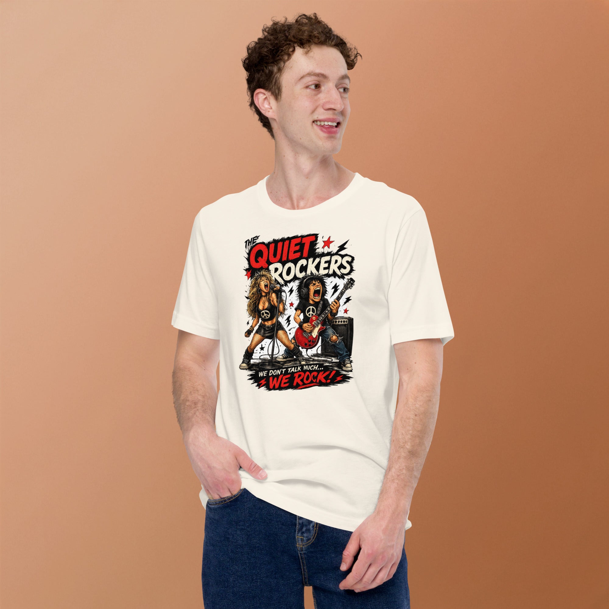 The Quiet Rockers - Vintage White Unisex Graphic T-Shirt