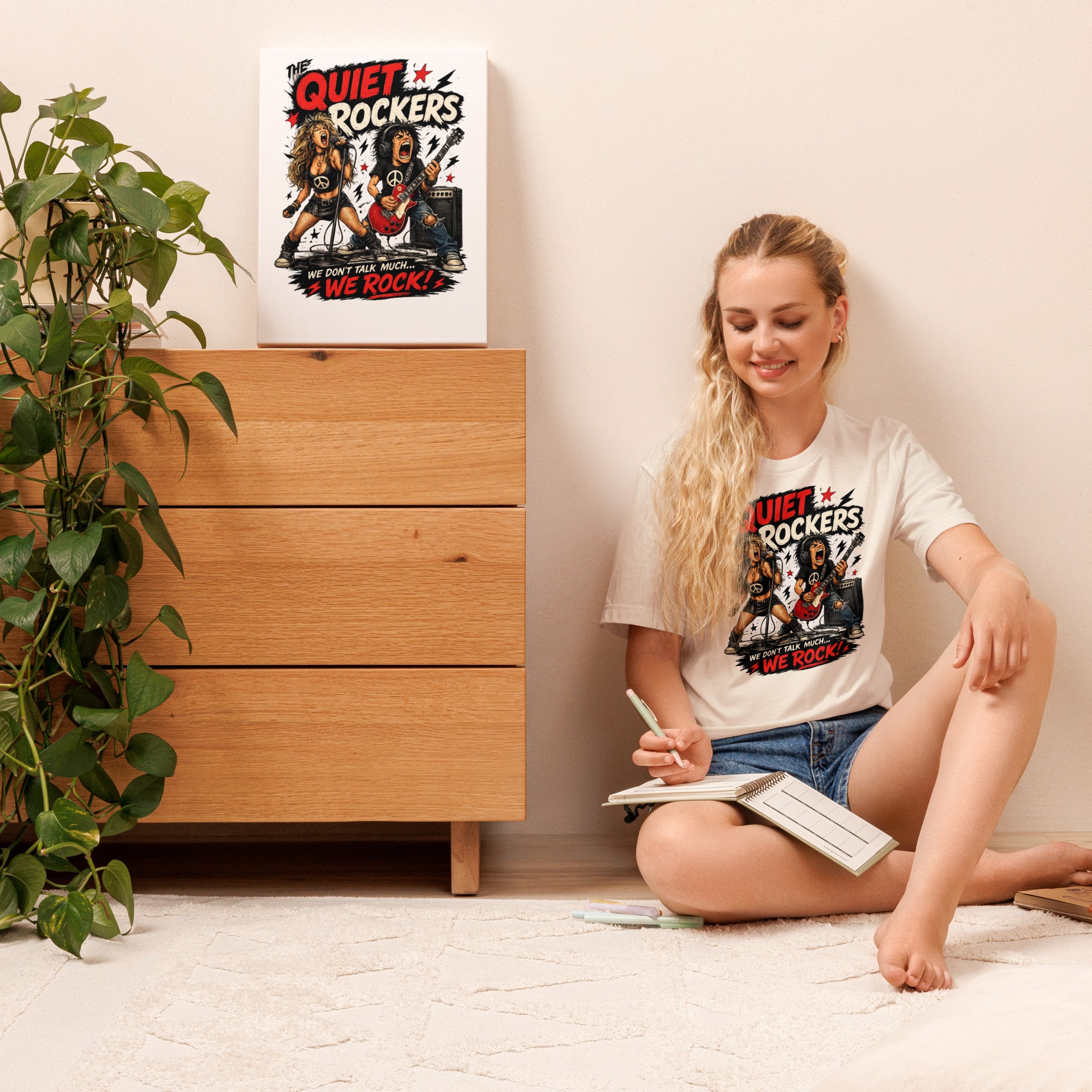 The Quiet Rockers - Vintage White Unisex Graphic T-Shirt