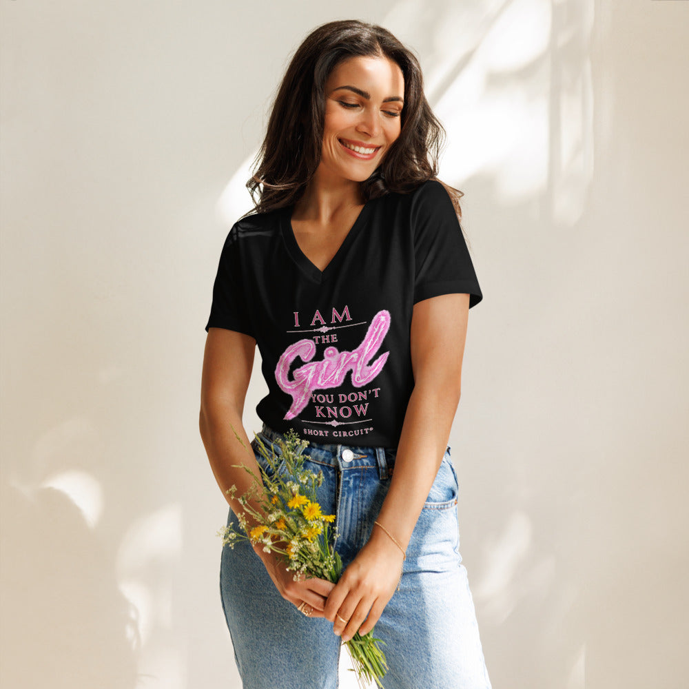 I Am the Girl You Don’t Know – Women’s V-Neck Tee
